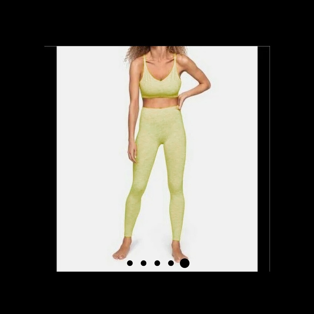outdoor voices green/yellow legging. A little big on me!